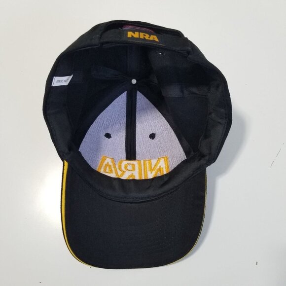 NRA Baseball Cap Strap Back BLACK National Rifle Association - Picture 6 of 7